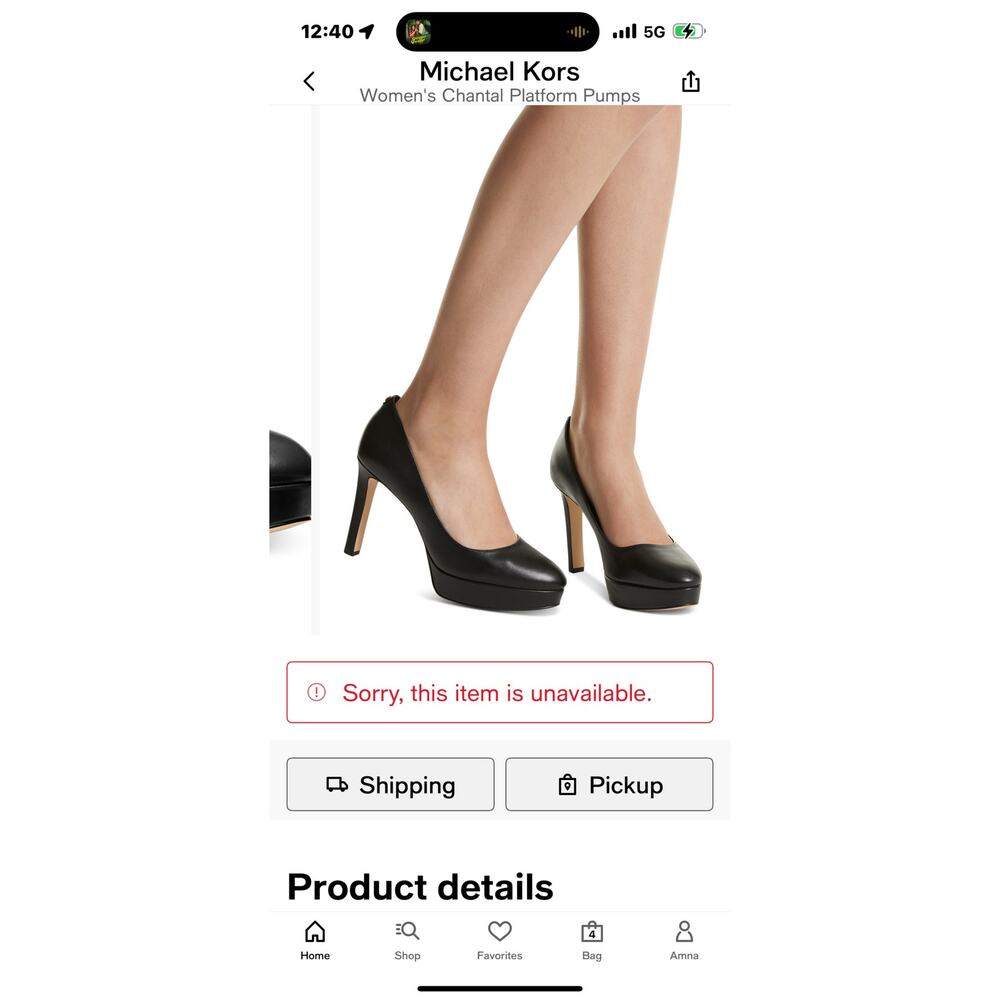 Michael Kors Homepage Chantal Platform Pumps Heels Leather Black Size 7M NWOB - Picture 10 of 13